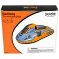thumbnail image 5 of CocoNut Outdoor: Quad Racing Snowmobile Sled - Orange & Blue, 50x20" Inflatable Toboggan, Cold Resistant PVC, Outdoor, 200lb Cap, Kids-Teens-Adults 8+, 5 of 7