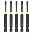 thumbnail image 1 of Uxcell 5pcs SL4 Slotted Impact Screwdriver Bits 1/4" Hex Shank 3" Long Magnetic Bit, 1 of 7