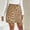 Beige, variant on Women's High Waist Corduroy Wrap Skirt Solid Slim Fit Short Style for Autumn Winter