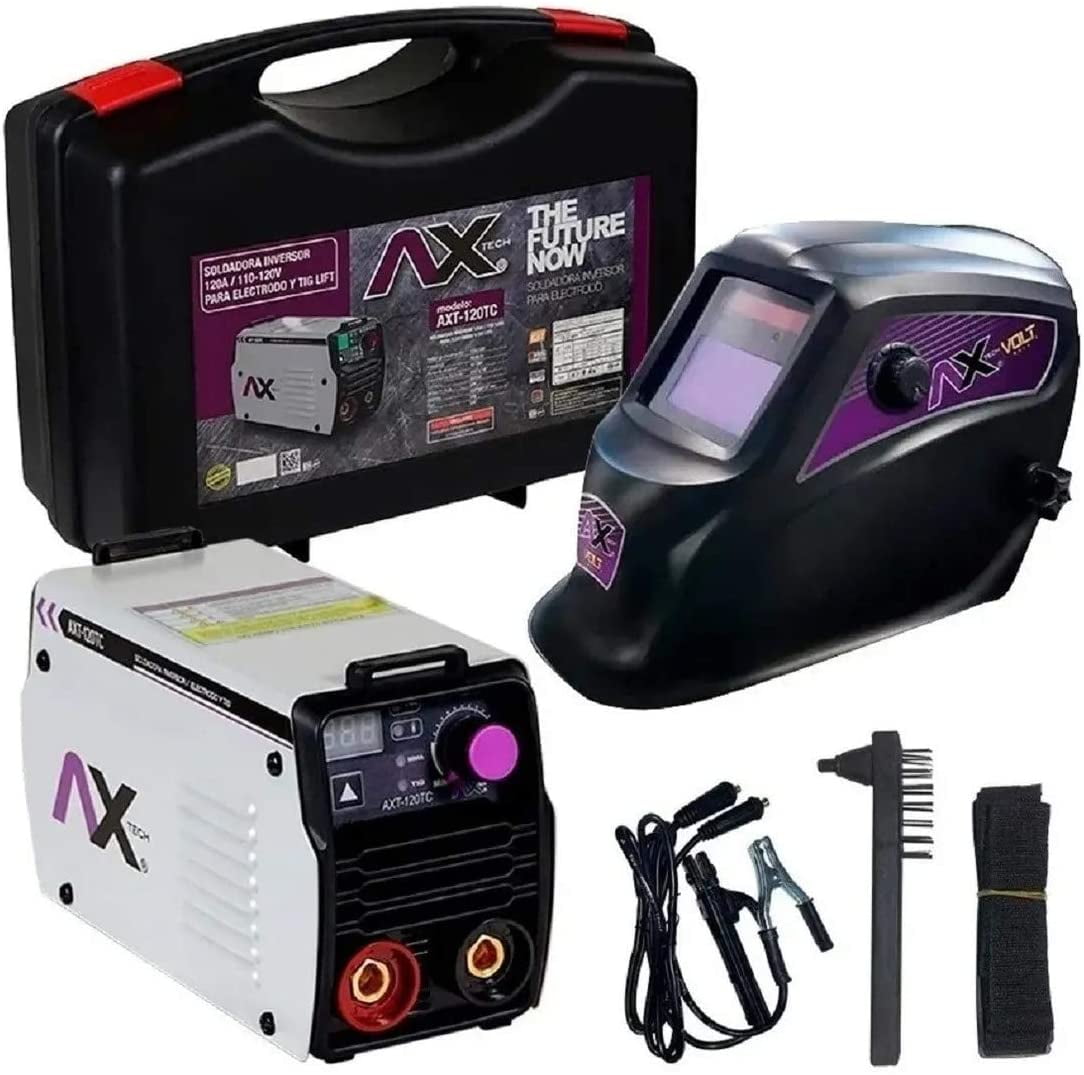 Axt-120tc Soldador Inversor 120a 110v Axtech + Careta Elect Ax Tech ...