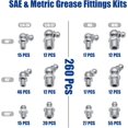 thumbnail image 2 of Kits de accesorios de engrase JROUTH SAE y Metric, 260 piezas con estuche, 2 of 6