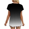 thumbnail image 5 of KyCheLot Womens Short Sleeve T Shirts Casual Print V Neck Cute Basic Tee Tops Summer Dailywear, 5 of 6
