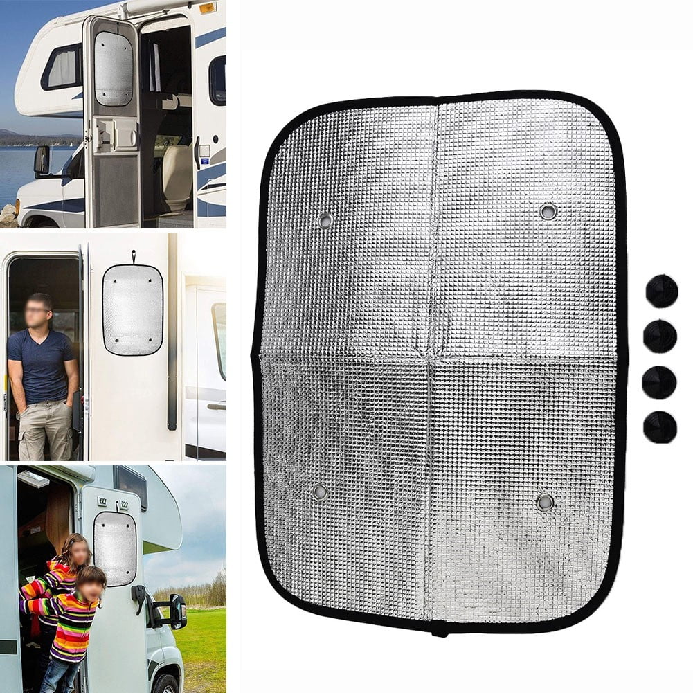 LATCH.IT V2.0 | 16 x 24.75“ Blackout rv door window shade Total Blackout  Fabric Coverings Instant Cooling and UV Protection Shade for Camper Windows!
