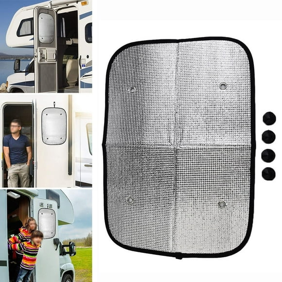 Allume 2Pcs RV Window Shade - 16" x 24" SunShield Reflective Door Window Cover for Trailer Camper Windows