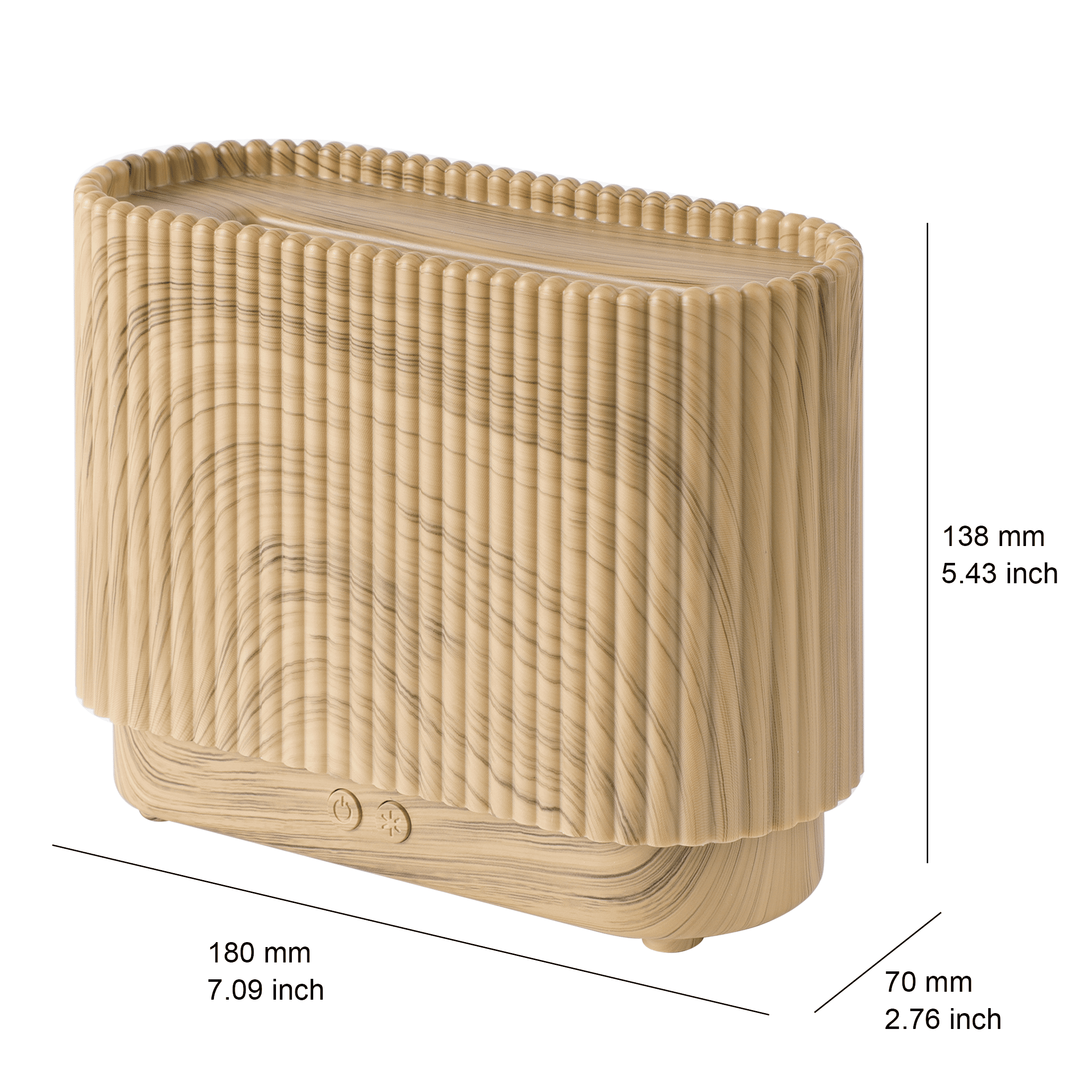 Better Homes & Gardens Ultrasonic Diffuser with Slim Wood Finish, 150ml Capacity