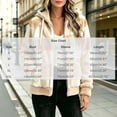 thumbnail image 3 of QIYAGBSA Plaid Jackets for Women Hooded Full Zip Sherpa Fleece Color Block Long Sleeve with Patch Pockets Warm Winter Coats Fall Layer, 3 of 7