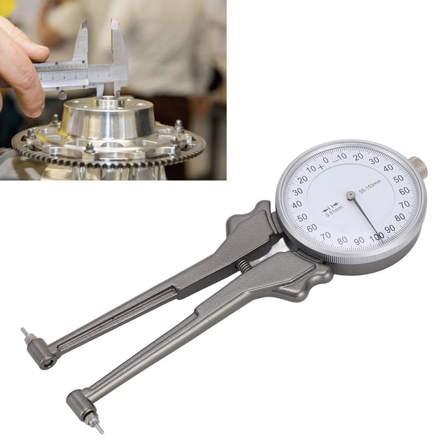 Dial Inside Caliper, 10 Heads Easy Reading Internal Dial Caliper 2.2-6in for Workshop
