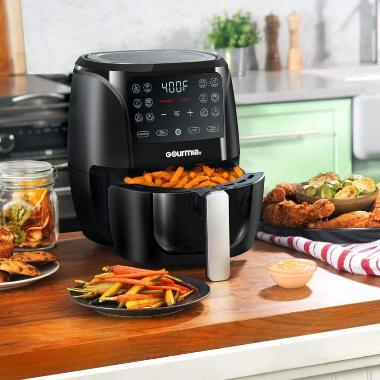 Gourmia 8-Quart Digital Air Fryer, with 12 One-Touch Functions & Guided Cooking - Stainless Steel