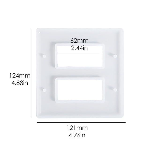 WHEANG Diy Silicone Molds Silicone Mould Epoxy Resin Mold Socket Panel Light Switch Cover Diy Craft Decor One Size Multi-Color