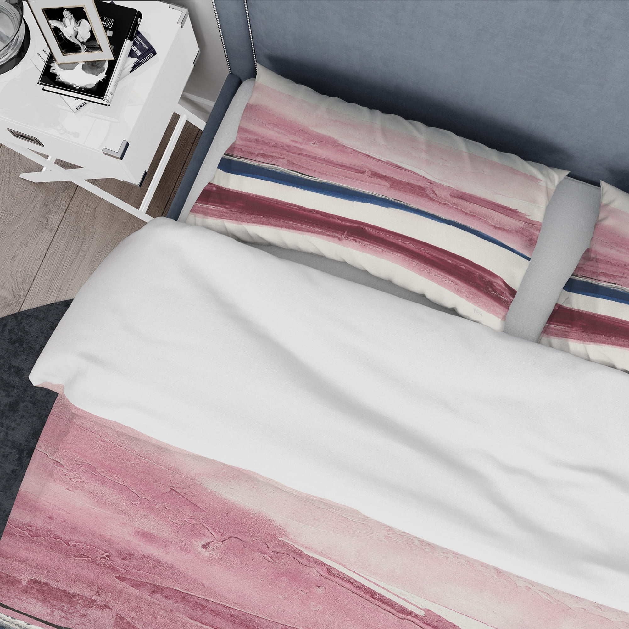 Designart 'Patch of Dirty Pink II' Geometric Duvet Cover Set