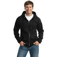 thumbnail image 1 of Port & Company Men's Tall Ultimate Full-Zip Hooded Sweatshirt. PC90ZHT, 1 of 2