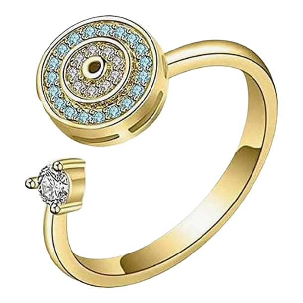 Anillo de plata Cubic CZ Banda Anillos Ajustable Anillos hechos a mano Joyería
