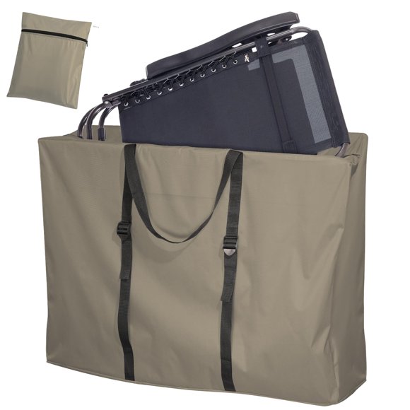 Bolsa de almacenamiento para silla Uranshin grande 110x74x28 cm marrón 600D