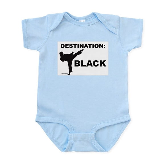 CafePress - Destination Black 1 Body Suit - Baby Light Bodysuit, Size Newborn - 24 Months