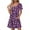 Purple, variant on Dress for Women Plus Size Short-sleeved V-neck Summer Print Casual Dress