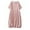 Pink, variant on PuLe Summer Short Sleeve Dress Womens Short Sleeve Cotton Linen Jacquard Dress Crewneck Long Dress Loose Casual Dresses