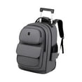 thumbnail image 1 of Mochila para ordenador portátil con ruedas, maletín con ruedas de tela Oxford para ordenador portátil, bolso de cabina de negocios para pasar la Gris, 1 of 8