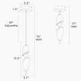 thumbnail image 4 of LNC Modern Gold LED Pendant Light with Double Clear Textured Shades, Dimmable Hanging Fixture, 4 of 9