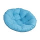 thumbnail image 1 of Cojín redondo acolchado para silla de 50 cm (solo cojín) con cesta colgante transpirable Cielo azul, 1 of 9