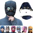 thumbnail image 1 of Worallymy Mujeres Hombres Sombrero de invierno Senderismo al aire libre Esquí Ciclismo Gorra cálida Sombrero a prueba de viento con bufanda para cubrir la cara Amarillo Worallymy JD735924561, 1 of 1