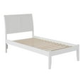 thumbnail image 1 of Leo & Lacey Lit Plateforme Simple en Bois Massif Style Ferme avec Chargeur USB, Blanc, 1 of 5