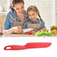 thumbnail image 4 of Juegos de cocina para niños, utensilios de cocina seguros para niños de plástico real para frutas, lechuga, bordes dentados, platos, corte, accesorios culinarios, rojo Inevent HA059690-01B, 4 of 7
