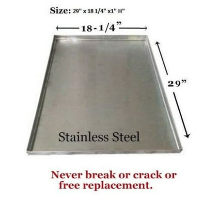 

Replacement Tray for Dog Crate Pan 29 Crate Pan Stainless Steel Dog Pan Tray - Midwest Folding 1330TD 1530 1530DD 430 430DD (icrate&Select&ACE)(30x19) - SS - 29 x 18 1/4 x1 H