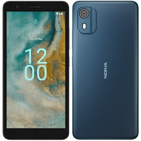 Nokia C02 DUAL SIM 32GB ROM + 2GB RAM (GSM Only | No CDMA) Factory Unlocked 4G/LTE Smartphone (Dark Cyan) - International Version