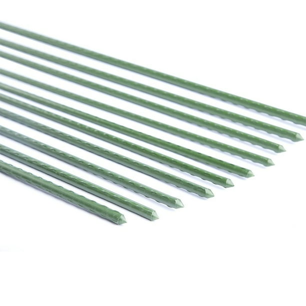 EcoStake, Garden Stake, Plant Stake, Plastic Coated Steel Tube Stakes, 11mm Dia, 4Feet, 20 Pack