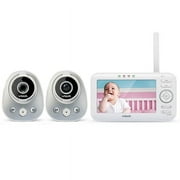 VTech VM352-2 Digital Video Baby Monitor with 2 Cameras, Wide-Angle Lens and Standard Lens, Silver and White