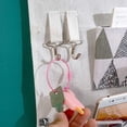 thumbnail image 4 of Inteprter Bolsas de almacenamiento colgantes, organizador montado en la pared, clasificación de lino y algodón, artículos diversos, bolsa de Almacenamiento y organización del hogar Triangular Gris Inteprter HA066612-04B, 4 of 6
