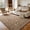 Mocha, variant on Toyoso 2'x3' Ornate Floral Accent Rug, Mocha Brown and Cream Silicone Entrance Mat, Traditional Bordered Machine Washable Low Pile Indoor Rug, Non-Slip Backing Stain Resistant Floor Cover Carpet Mat