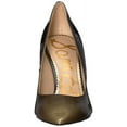 thumbnail image 2 of Sam Edelman Hazel Black Silver Simmer Leather Stiletto Dress Pointy Toe Pump (9,Black/Silver), 2 of 7
