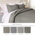 thumbnail image 5 of Exclusivo Mezcla Ultrasonic King Quilt Bedding Set, Lightweight Grey Bedspreads Soft Modern Geometric Coverlet Set for All Seasons (1 Quilt and 2 Pillow Shams), 5 of 7