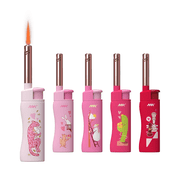 MK Candle Lighter, Butane Refillable Wind-Resistant Flame, 4-Pack for BBQ, Camping, Outdoor Use (Polar Love-5PC)