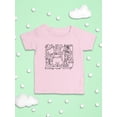 thumbnail image 3 of Set Of Cats And Doodles T-Shirt Infant -Image by Shutterstock,  6 Months, 3 of 4