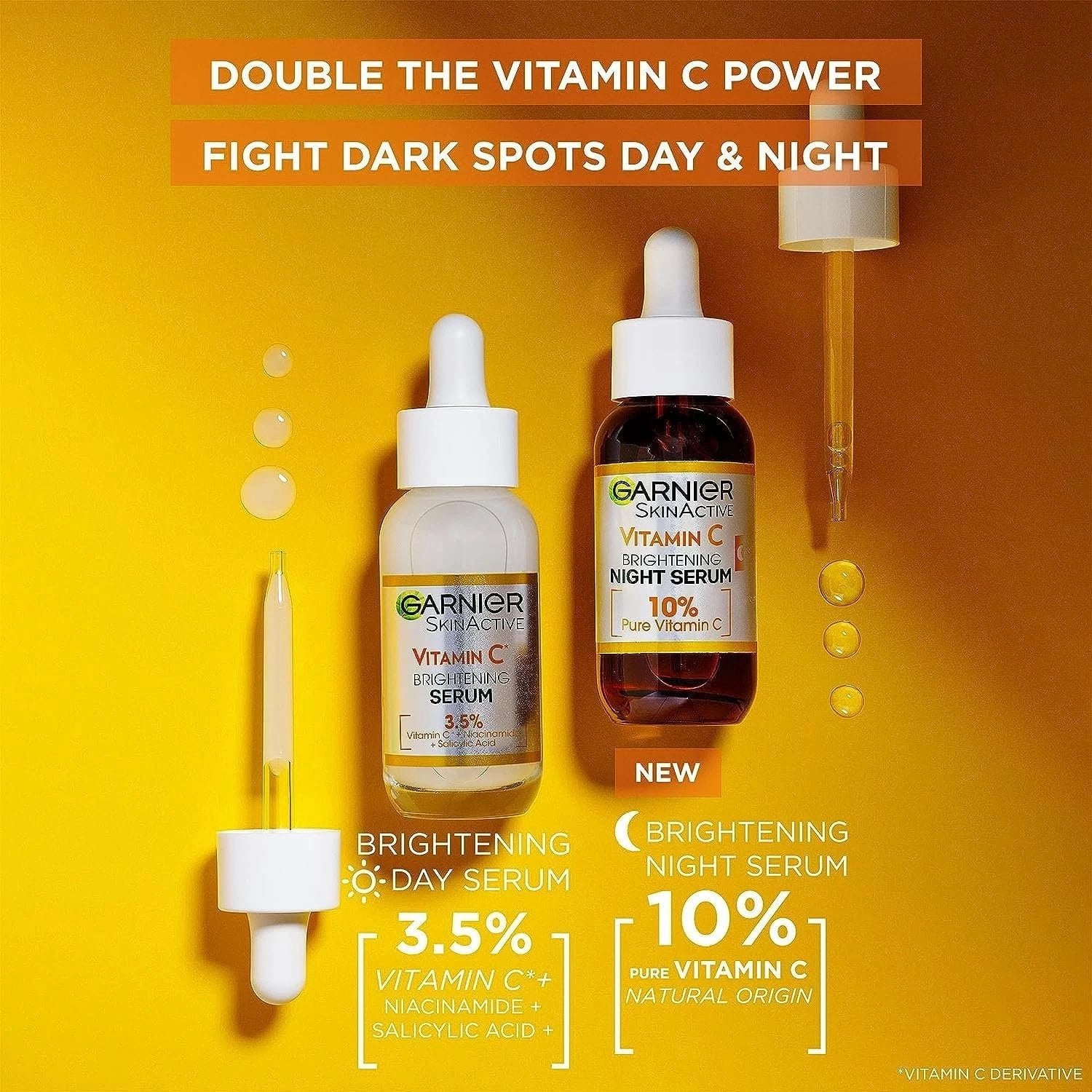 Garnier Vitamin C Night Serum 30ml - Pack of 2