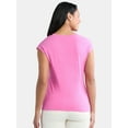 thumbnail image 3 of Time and Tru Women's Cotton Side Tie Top, Sizes XS-XXXL, 3 of 5