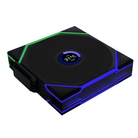 Fan Lian Li UNI TL LCD inalámbrico 120 paquete individual negro