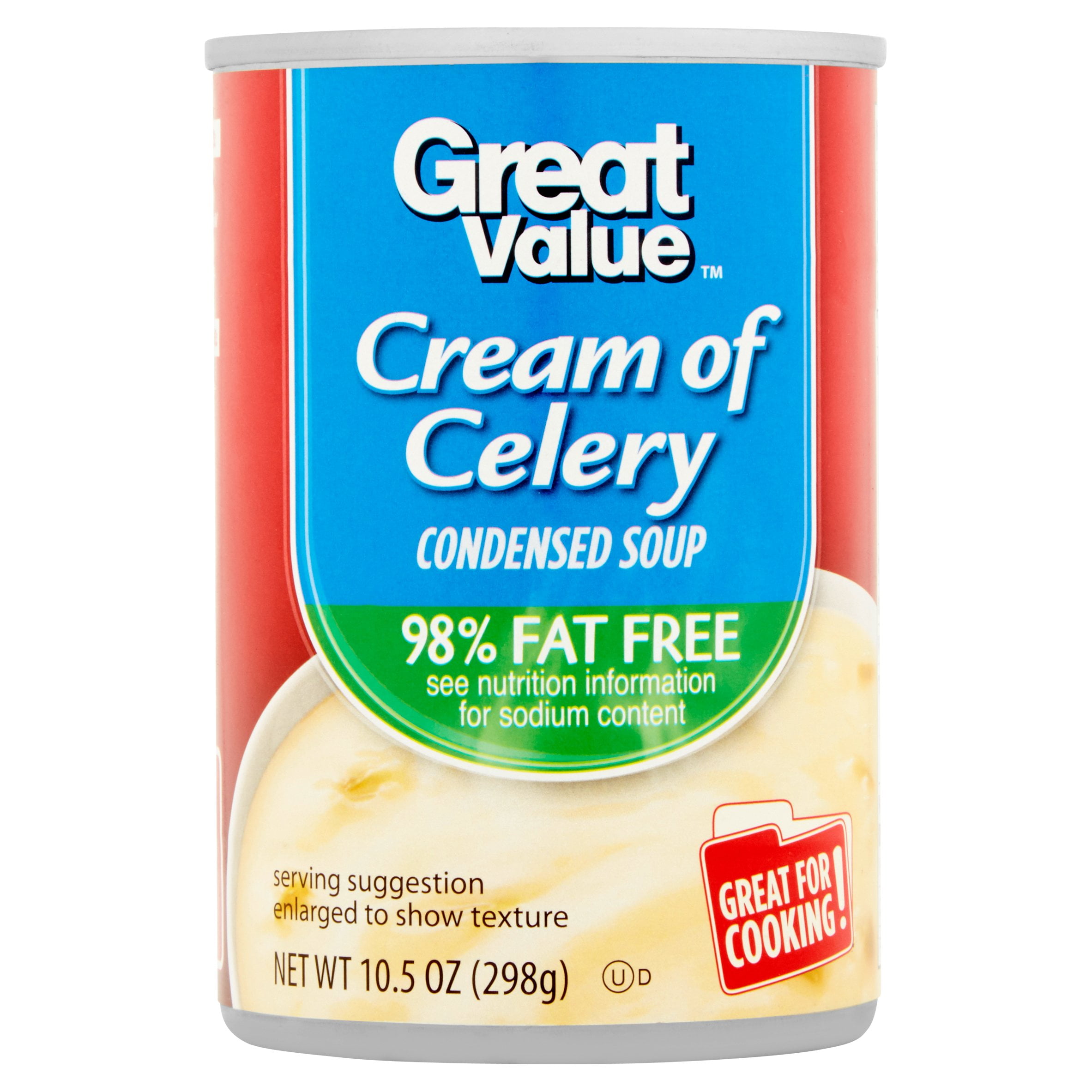 Great Value 98% Fat Free Cream Of Celery Condensed Soup, 10.5 oz