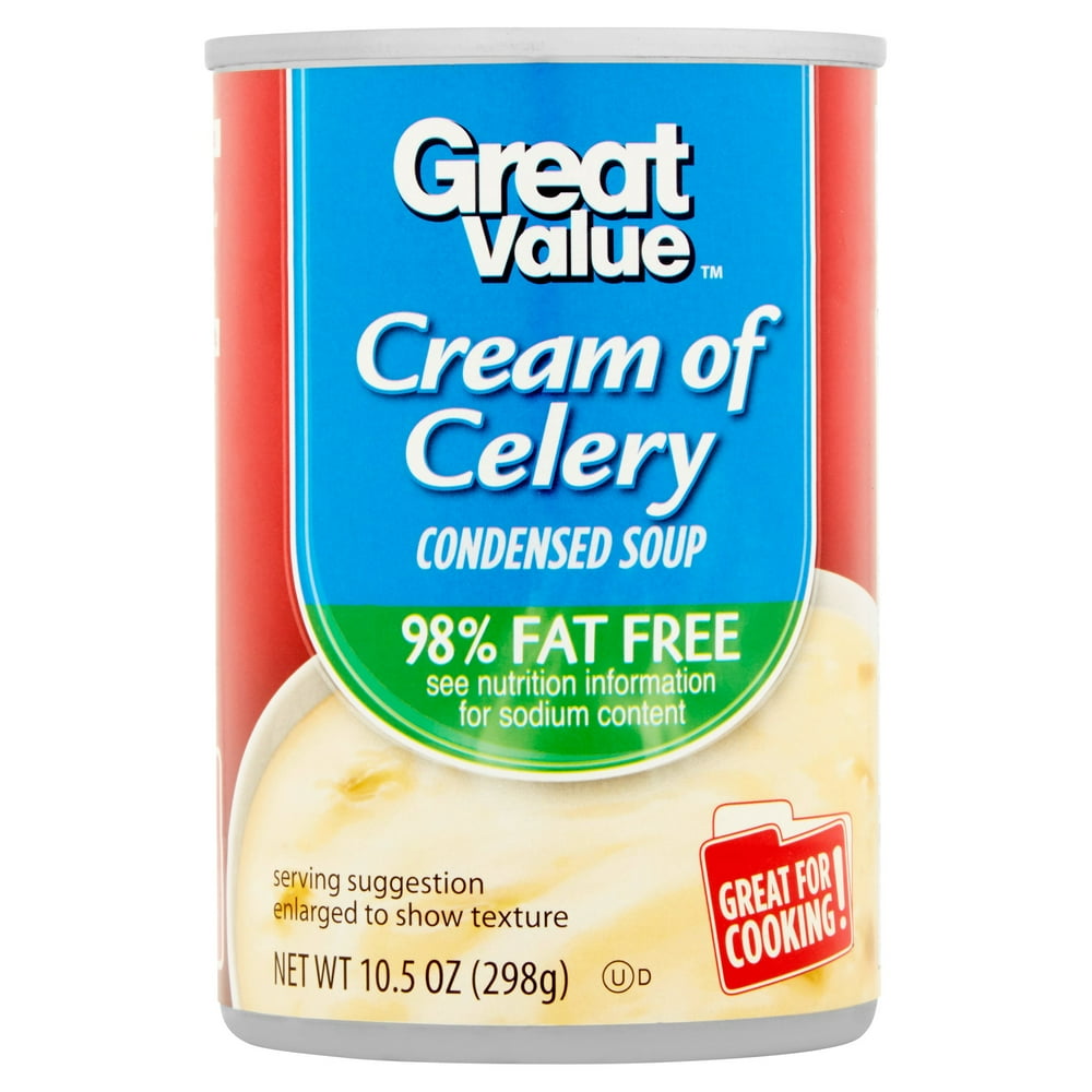 Great Value 98 Fat Free Cream Of Celery Condensed Soup, 10.5 oz