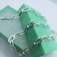 thumbnail image 2 of 925 Sterling Silver Paperclip Necklace Bracelet Chain 5.5mm, 2 of 8