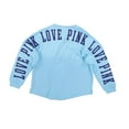 thumbnail image 2 of Victoria's Secret Pink Women's V-Neck Pullover Sweatshirt Light Blue Size Small NWT, 2 of 2
