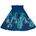 thumbnail image 2 of Hawaiian Pa'u Hula Skirt Hawaii Hula Dance Skirts For Women, Blue Turtle on Blue Background, 2 of 3