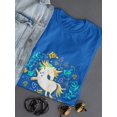 thumbnail image 3 of Believe Unicorn Diamonds Stars And Hearts  Women Royal Blue T-Shirt, Female x-Large, 3 of 4