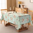 thumbnail image 2 of Vintage Floral Rectangle Tablecloth Shabby Chic Flower Table Cloth Spring Table Cover Waterproof for Dinner Kitchen Picnic, Mint Green, 60x84 Inches, 2 of 6