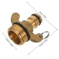 thumbnail image 2 of WHAMVOX Adaptador Para Manguera De Jardín Con Rosca Universal Y Construcción Robusta En Latón, 2 of 6