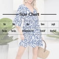 thumbnail image 3 of Karight Womens Summer Dresses Casual Boho Floral Babydoll Tropical Leaf Print V Neck Half Sleeve Tie Waist Ruffle Hem Cover Up Dress Casual Beach Dress, 3 of 9