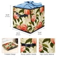 thumbnail image 3 of Peach Foldable Storage Baskets with Handle, 10.8"x10.5"x10.6" - Large Capacity Toy Box Storage Box, 3 of 6