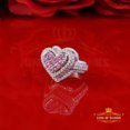 thumbnail image 6 of King of Bling's 5.00CT Women's Pink Stone Heart Moissanite Ring VVS 'D' 925 Silver White Sz7, 6 of 13